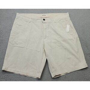 Goodthreads‎ Chino Shorts Mens Size 36 Tan Mid-Rise Summer Comfort Slash Pockets